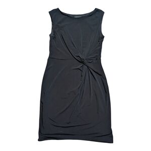 Donna Ricco Black Twist-Front Mini Dress